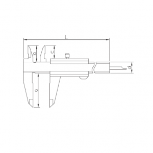 ASİMETO Düz Tip Mekanik Kumpas 0-150mm
